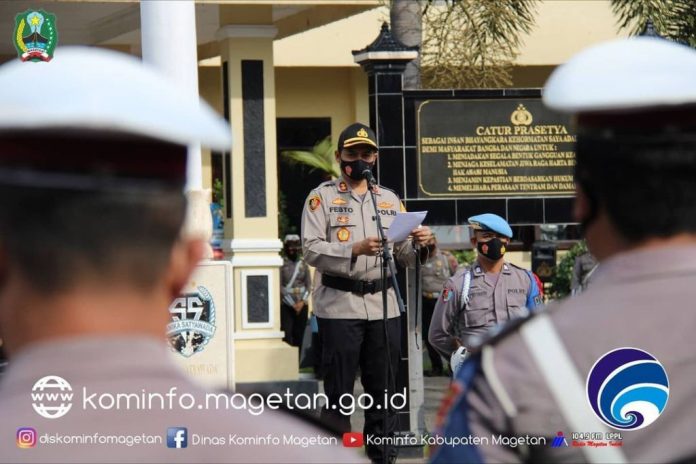 Polres Magetan Gelar Apel Pasukan “Operasi Lilin Semeru” Natal Dan