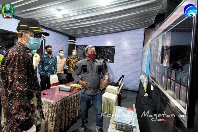 Bupati Magetan Beserta Jajaran Pantau Posko Pengamanan Tahun Baru 2021
