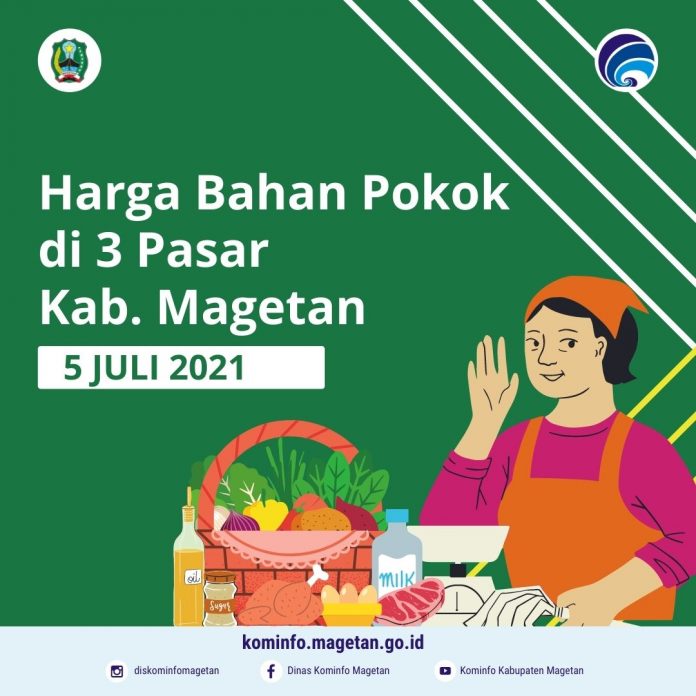 HARGA BAHAN POKOK DI 3 PASAR KABUPATEN MAGETAN – Dinas