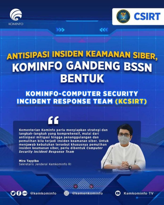 Antisipasi Insiden Keamanan Siber, Kominfo Gandeng BSSN Bentuk KCSRIT –