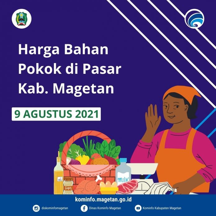 HARGA BAHAN POKOK DI 3 PASAR KABUPATEN MAGETAN – Dinas