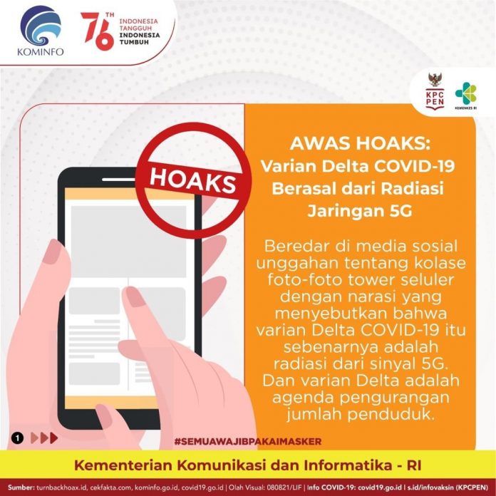 Varian Delta Covid-19 Berasal Dari Jaringan 5G Itu Tidak Benar
