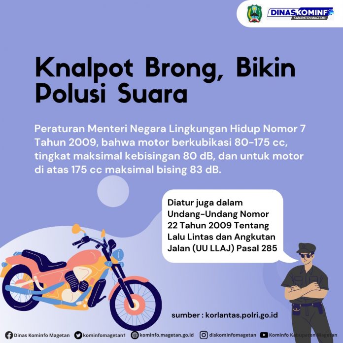 Knalpot Brong, Bikin Polusi Suara – Dinas Komunikasi dan Informatika