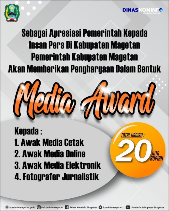 MEDIA AWARD PEMERINTAH KABUPATEN MAGETAN – Dinas Komunikasi dan Informatika