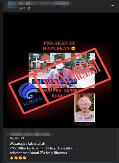 DISINFORMASI PNS akan Dihapuskan 10 Tahun Mendatang – Dinas Komunikasi