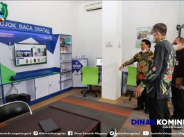 Genjot Literasi Lewat Perpus Digital di Pojok Baca Pasar Baru Magetan – Dinas Komunikasi dan Informatika Kab. Magetan