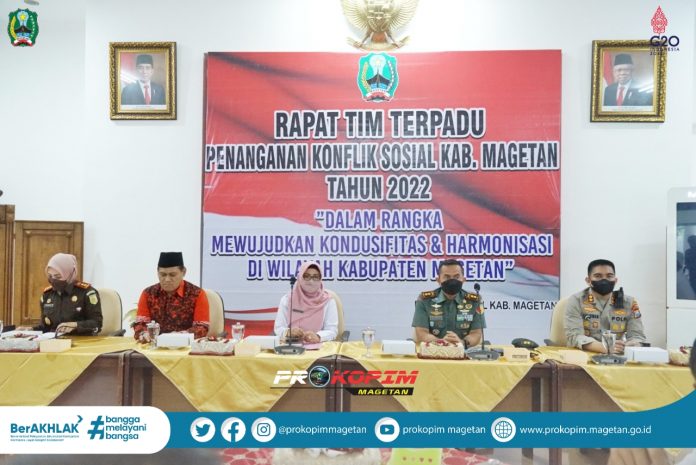 Ciptakan Kondusifitas dan Harmonisasi di Kabupaten Magetan, Bakesbangpol Gelar Rapat