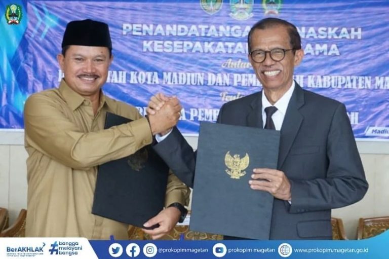 Optimalkan Pembangunan Walikota Madiun dan Bupati Magetan Tandatangani Kesepakat…