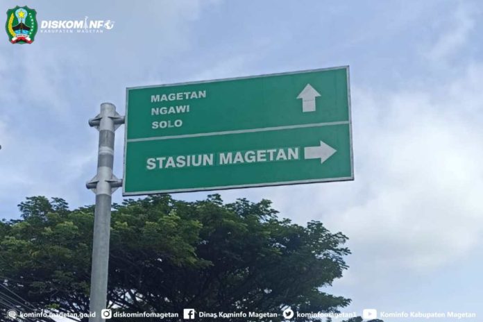 Dishub Tambah Nama Penunjuk Arah ke Stasiun Magetan dan Kampus