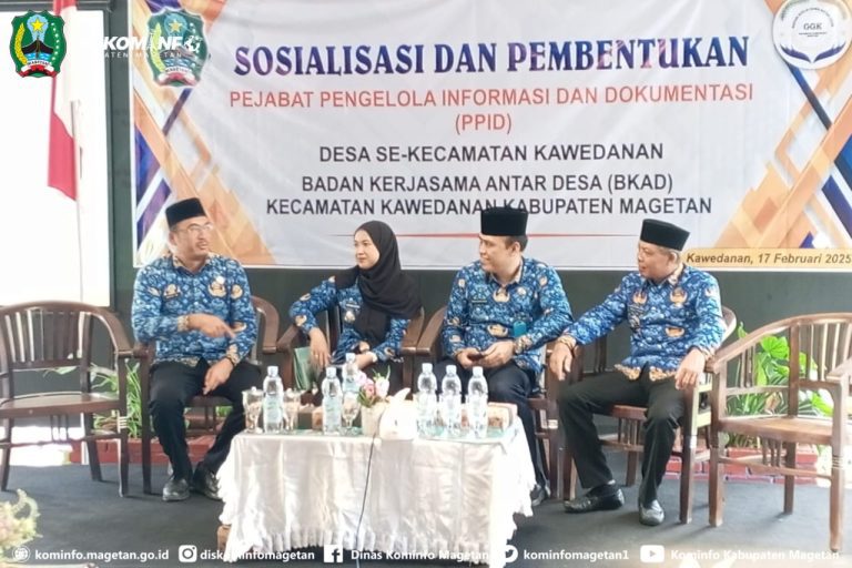 Tingkatkan Pemahaman Pentingnya Keterbukaan Informasi Publik Desa, BKAD Kecamatan Kawedanan Menggelar Sosialisasi PPID