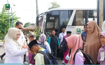 Bupati Magetan Berangkatkan Anak Yatim dan Dhuafa ke Mojosemi Forest Park