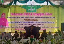 Sambut Tahun Baru Islam 1447 H, Ribuan Muslimat NU Magetan Hadiri Pengajian Akbar di Plaosan