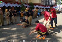 Lomba Permainan Tradisional Meriahkan HUT ke-80 RI di Lingkup Setda Kabupaten Magetan