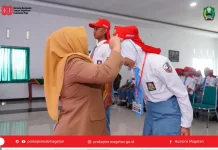 PENYERAHAN CALON PASKIBRA UPACARA HUT KE- 80 KEMERDEKAAN RI