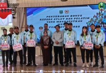 Pacu Semangat dan Prestasi, Pemerintah Kabupaten Magetan Serahkan Bonus Kepada Atlit dan Pelatih Peraih Medali Porprov IX 2025