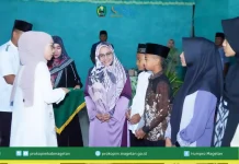Bupati Magetan Buka Puasa Bersama Yatim Piatu di Kodim 0804 dalam Rangka Resmikan Gedung Arupadatu