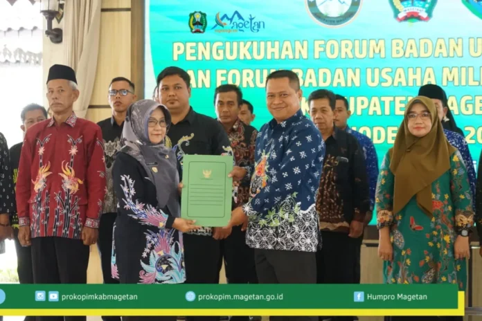 Bupati Magetan Mengukuhkan Forum BUMDes dan BUMDesma Magetan Masa Bakti