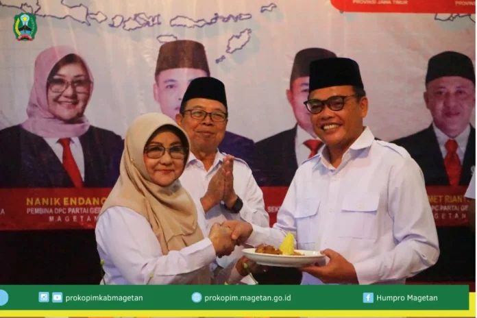 Hadiri Perayaan HUT ke-18 Gerindra, Bupati Magetan Imbau Kader Rawat
