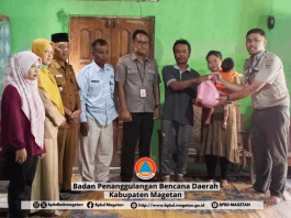 BPBD Magetan Salurkan Tambahan Gizi untuk Anak Asuh Stunting di Desa Kuwonharjo
