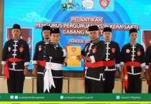 Bupati Magetan Tekankan Peningkatan Prestasi IKS PI Kera Sakti dalam Pengukuhan Pengurus Baru