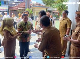 Wakil Menteri PPN/BAPENNAS, Rektor UNESA Bersama Jajaran Pemerintah Kabupaten Magetan Tinjau Pembelajaran Metode Gasing.